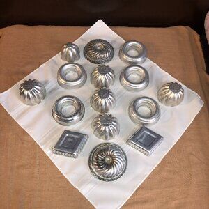 Vintage Aluminum Jell-o Molds, set of 15